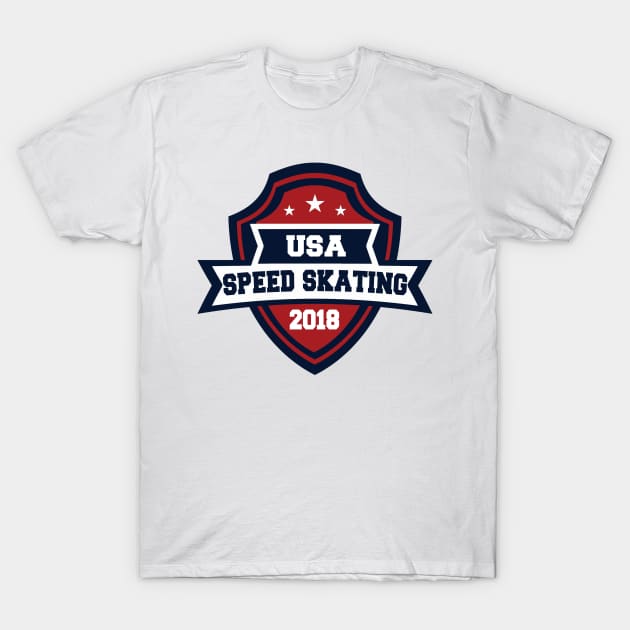USA Speed Skating Pyeongchang 2018! T-Shirt by OffesniveLine
